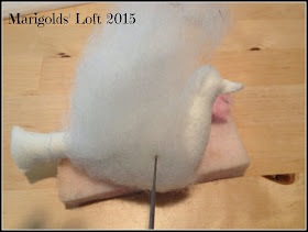 felting the wings