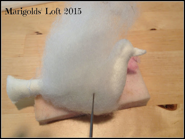 felting the wings