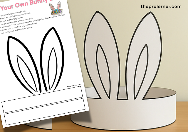 Make a Rabbit Ears Headband with Free Template Easter Craft for Kids