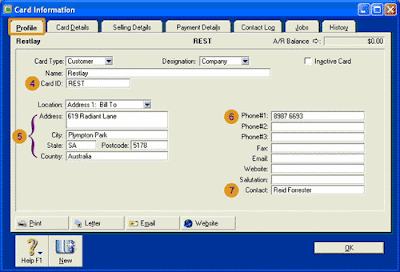 Card Information window 2