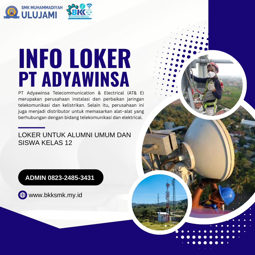 Info Lowongan Kerja PT Adyawinsa Telecommunication & Electrical