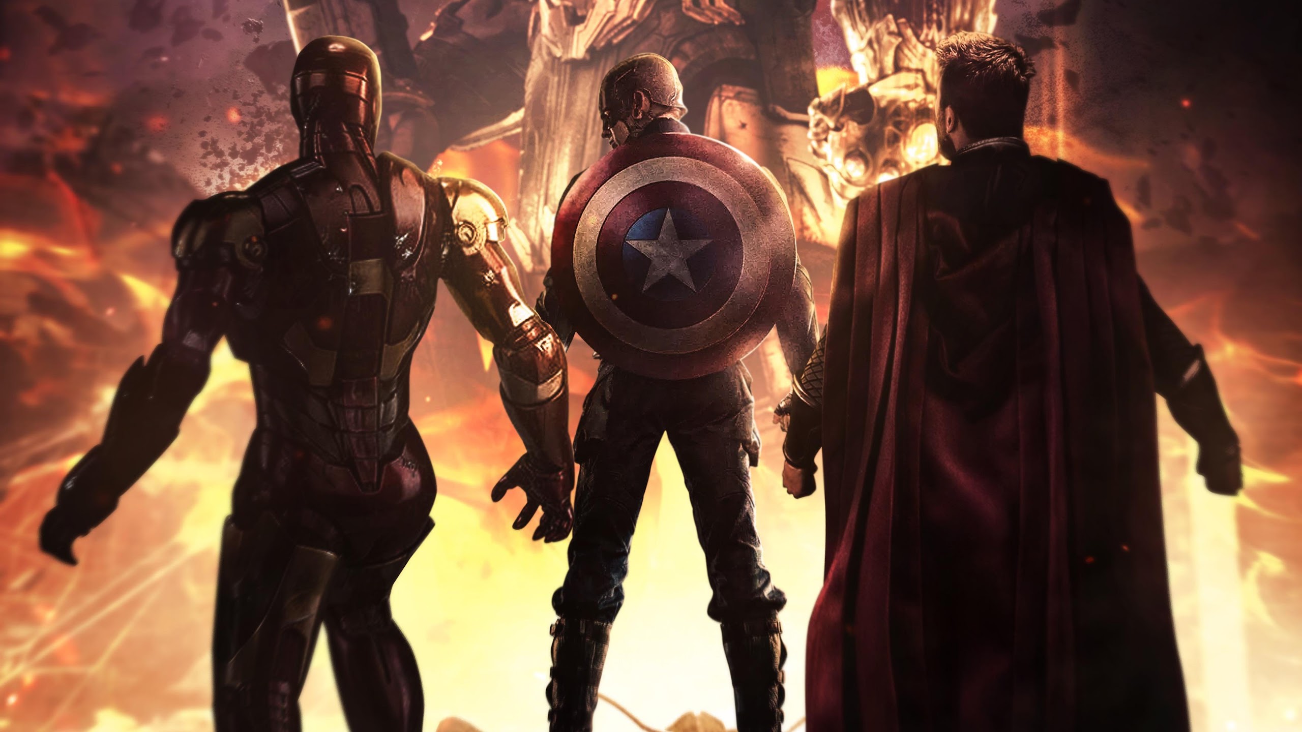 Avengers Endgame Iron Man Captain America Thor 4k Wallpaper