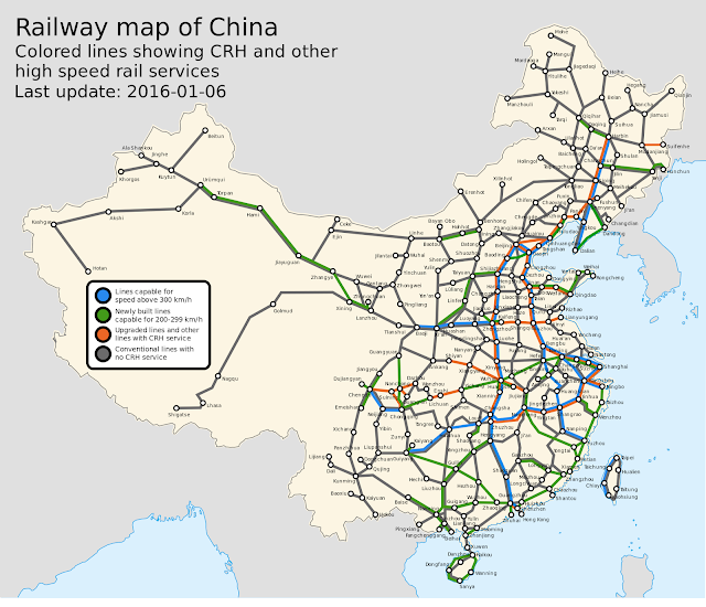  Map Attribute: Railways Map of China