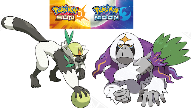 Passimian Oranguru Pokémon Sun Moon version exclusives lemur orangutan