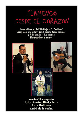 Cartel: Flamenco desde el corazón, 14 de agosto de 2018, Urb. Río Cedena (Toledo)