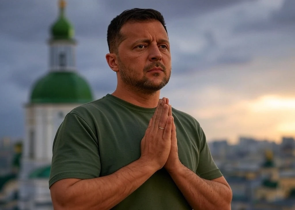As Europe Bails and the U.S. Steals All Resources, Zelensky Turns to God Hoping for Putin to Die