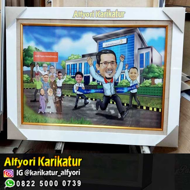 Karikatur Melewati Garis Finish