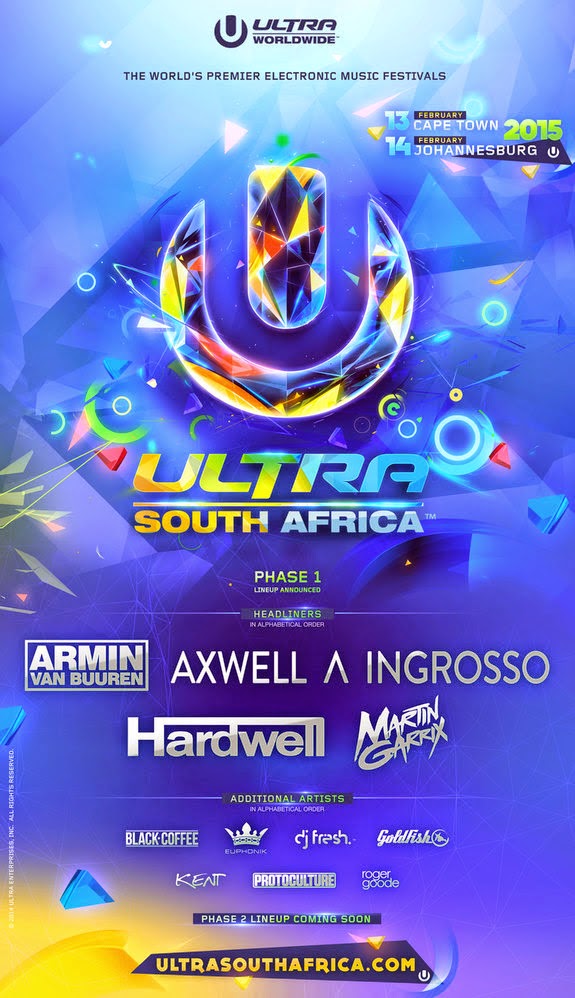 ULTRA SOUTH AFRICA 2015 LINE UP