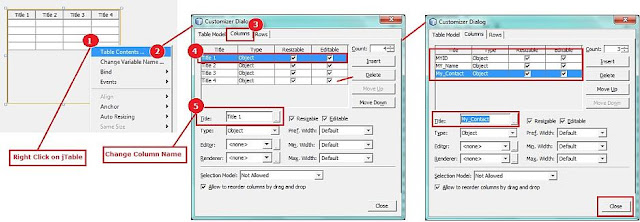 jTable Column Header Settings in Netbeans