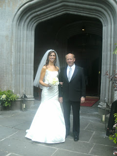 the beautiful bride and her dad at adare manor