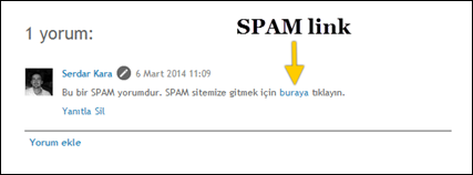 spam yorum