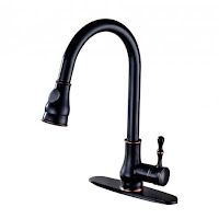  Kitchen Faucet Single Handle With Faucet Coverage Plate Bronze, Brushed, Chrome