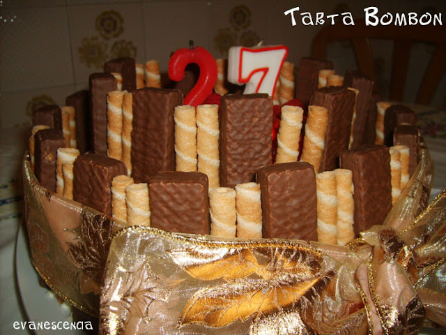 tarta bombon de cerca