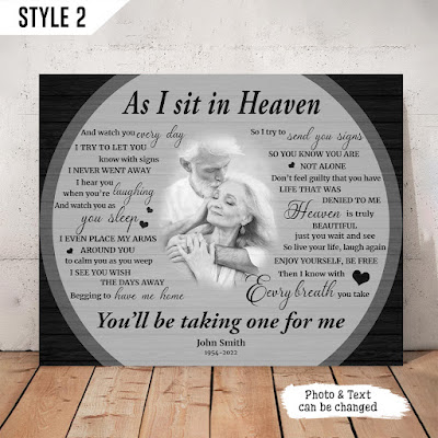 As I Sit In Heaven And Watch You Everyday Canvas Poster Framed Print