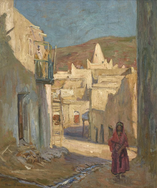 Jeune femme à Bou-Saâda - Arthur Midy (1887-1944) - Huile sur panneau - 55x46cm