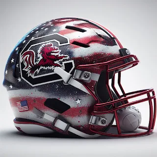 South Carolina Gamecocks 2024 Concept Football Helmets