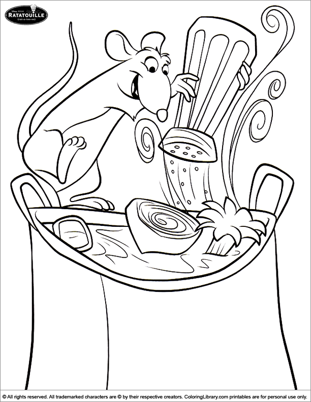 Download Kids Page: Ratatouille Picture Coloring Pages