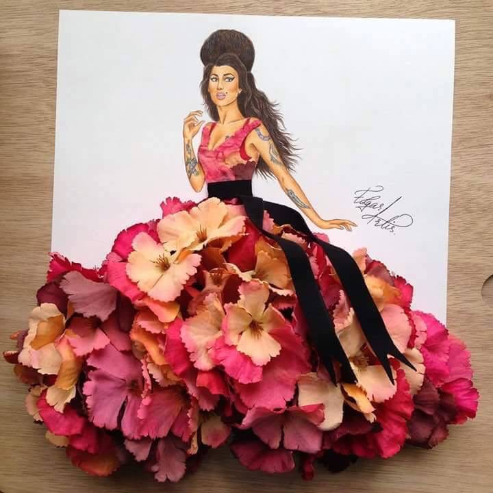  Lukisan kreatif  Dress ala ala princess 