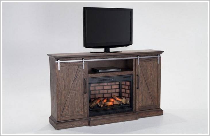 bobs furniture tv stand with fireplace