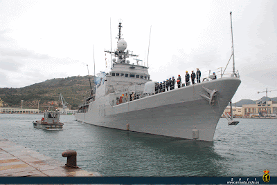 El patrullero de la Armada ‘Infanta Elena’ zarpa de Cartagena para incorporarse a la lucha contra la piratería en el Índico.