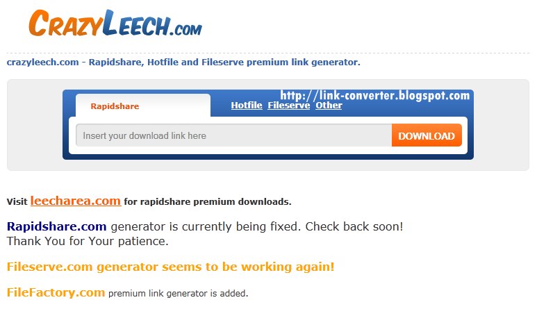 Link Generator, Pemium Link, Link Premium, Premium Link Generator, Leecher Freakshare, Leecher Rapidshare, Leecher jumbofiles, Leecher Youtube, Leecher 4shared, Leecher Rapidgator, Leecher Turbobit, Leecher Filepost, Leecher Deposite File, Leecher dailymotion, Leecher crocko, Leecher share-online.biz, Leecher Megashare.com Leecher megashares, Leecher hotfile, Leecher upload.tu, Leecher netload.in, Leecher fileserve, leecher filejungle, Leecher filefactory, Leecher extabit and completely leecher is here