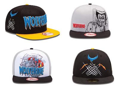 Marvel x New Era The Wolverine Hat Collection - Wolverine Hero World Mark Official Snapback, Marvel Hero Panel Face Snapback & Wolverine Hero Shadow Official Hat