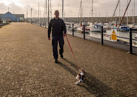 Photo of Ruby leaving the marina yesterday (Thursday) for her first proper walk