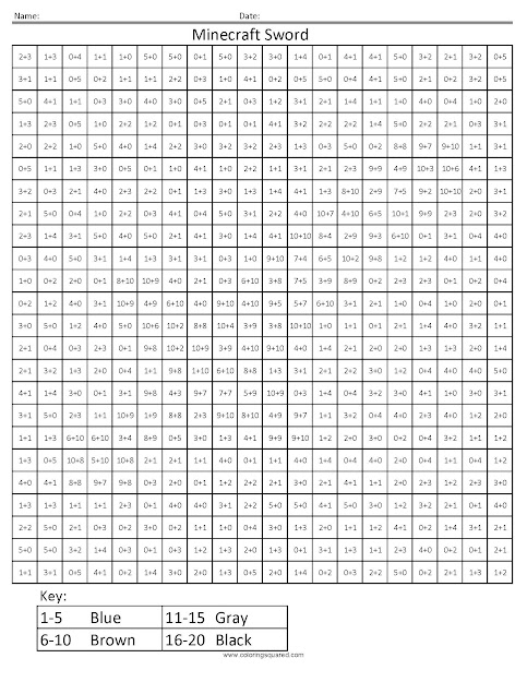 Minecraft Sword Coloring Pages Free Large Images Color By On Minecraft  Sword Coloring Pages