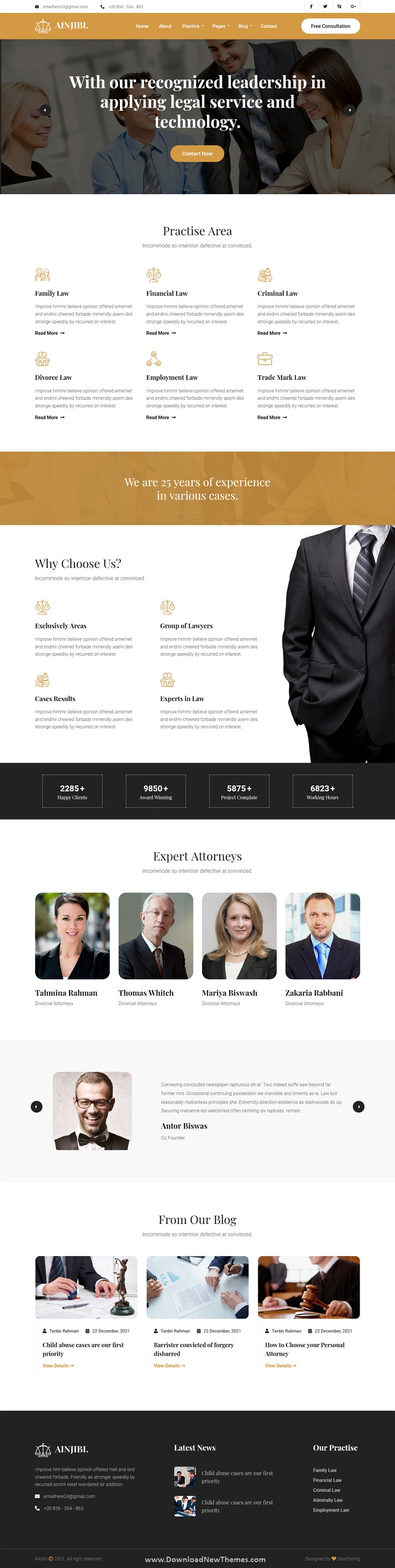 Attorney and Lawyer Bootstrap Template