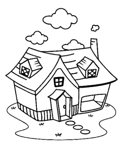 Contoh Gambar Mewarnai Gambar Rumah Susun Kataucap