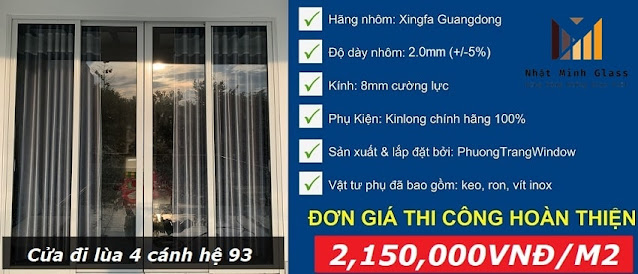 Giá Cửa nhôm xingfa tại Sóc Sơn Hà Nội