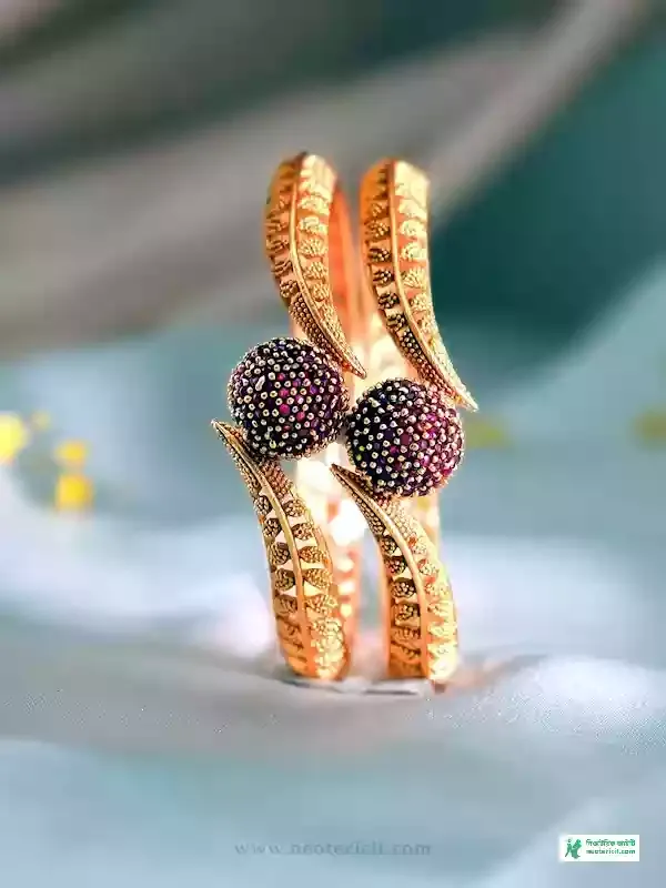 New Gold Bangles Designs - Girls Hand Bangles Designs - Silk Bangles Pics - Beautiful Bangles Pic - churi pic - NeotericIT.com - Image no 4