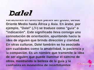 significado del nombre Dalel