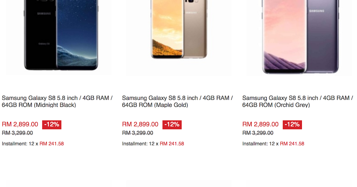 Samsung Galaxy S8 Malaysia Sale Price: RM2819 (15% 