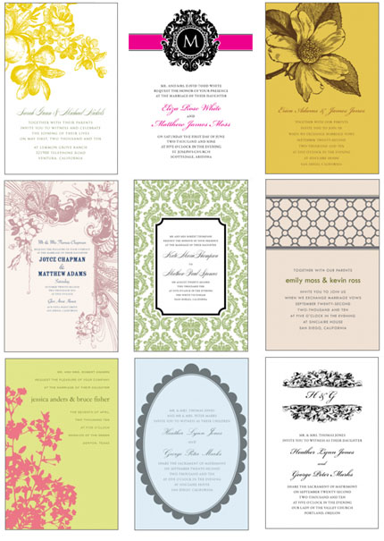 The Paisley Wedding invitation Layouts with template element on the top 