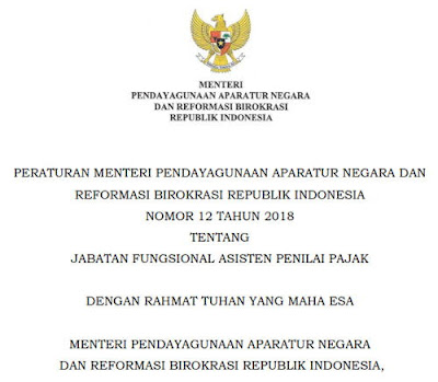 Permenpan Nomor 12 Tahun 2018