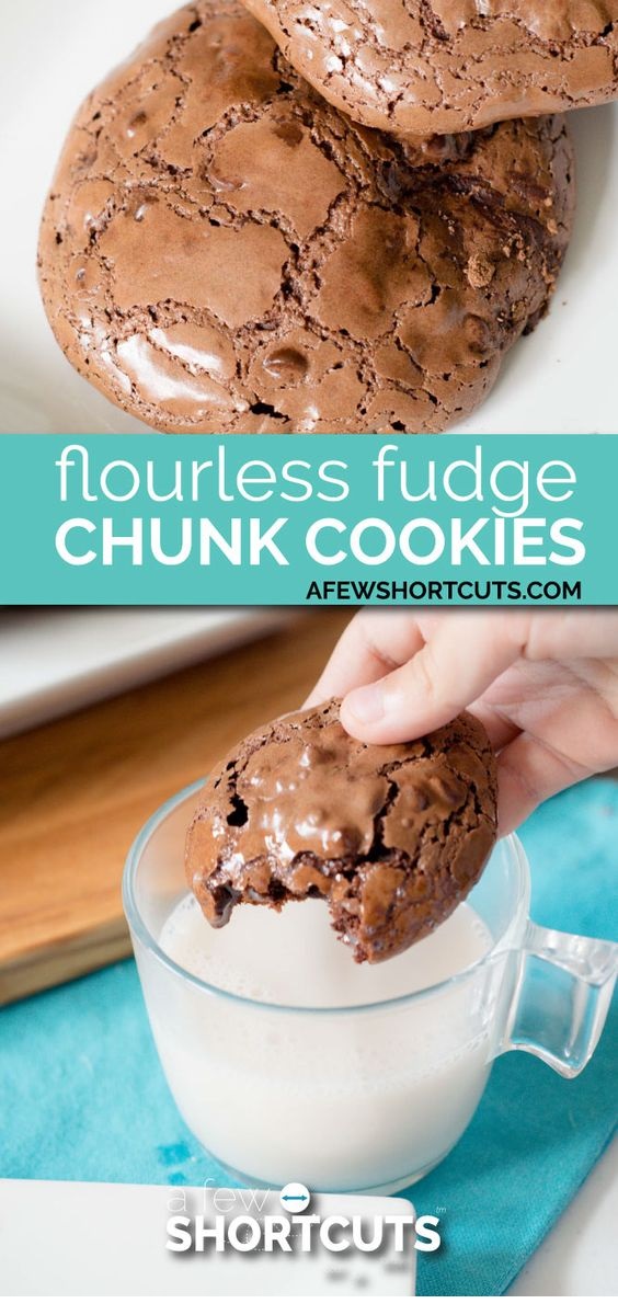 Flourless Fudge Chunk Cookies