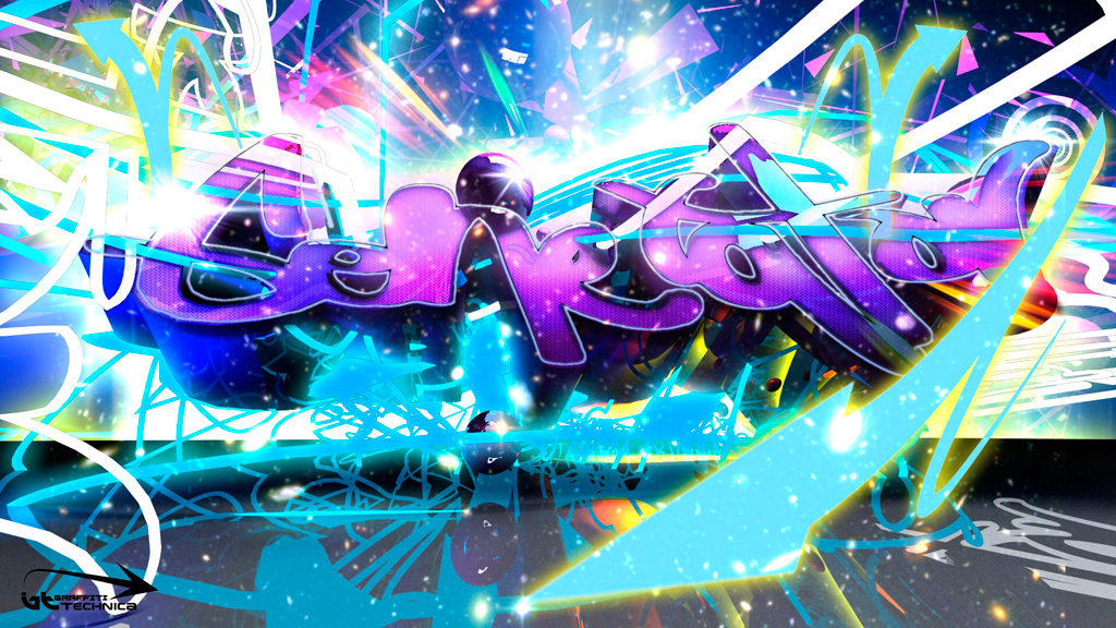 graffiti wallpaper. 3D violet graffiti wallpaper