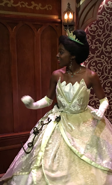 Princess Tiana in Royal Hall Fantasy Faire Disneyland