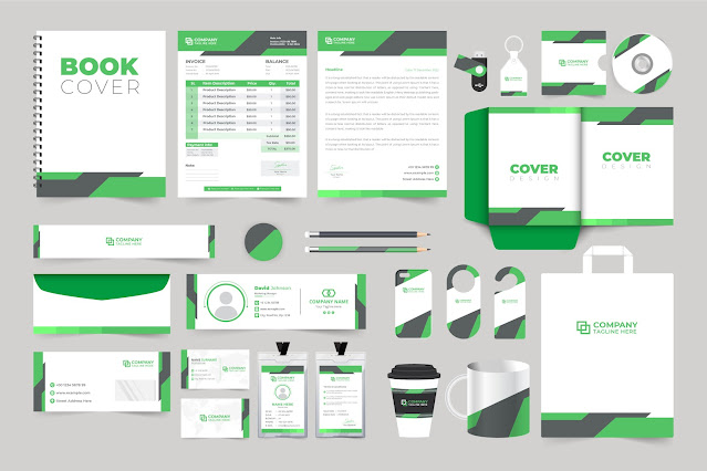 Business brand identity template vector free download