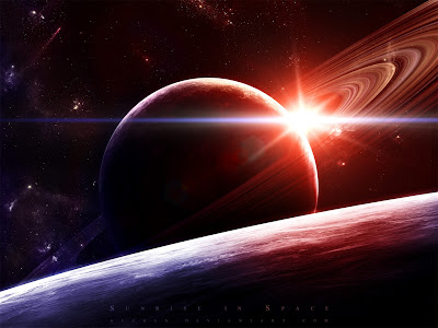 Sunrise in Space for Top Desktop