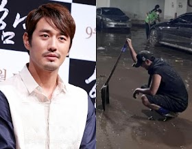 Actor Jo Han Sun spotted volunteering for flood relief efforts