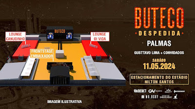 Mapa Buteco Despedida em Palmas-TO