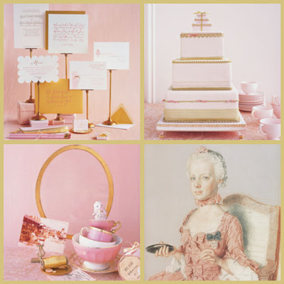 Wednesday Weddings Pink and Gold Color Palette