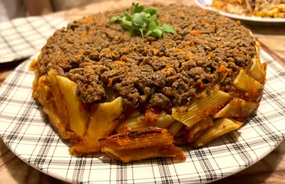 oven-baked pasta with minced meat recipe