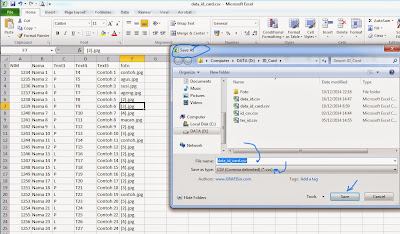 Membuat File Excel ke CSV untuk Print Merge CorelDraw