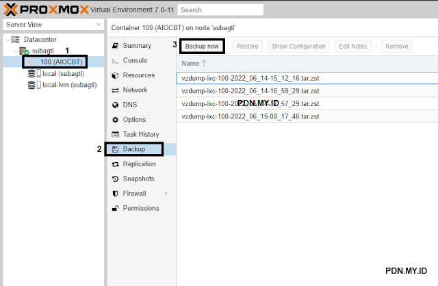 Terbaru Cara Membackup Virtual Machine di Proxmox