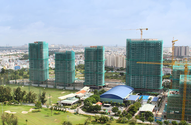 Dự án Green Valley Phú Mỹ Hưng đang thi công ngày 25-09-2015