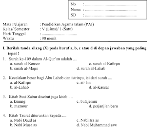 Kumpulan Soal Latihan UAS SD Kelas 5 Lengkap Semua Mata Pelajaran 