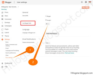 Draft Blogger Kaise Enable Kare